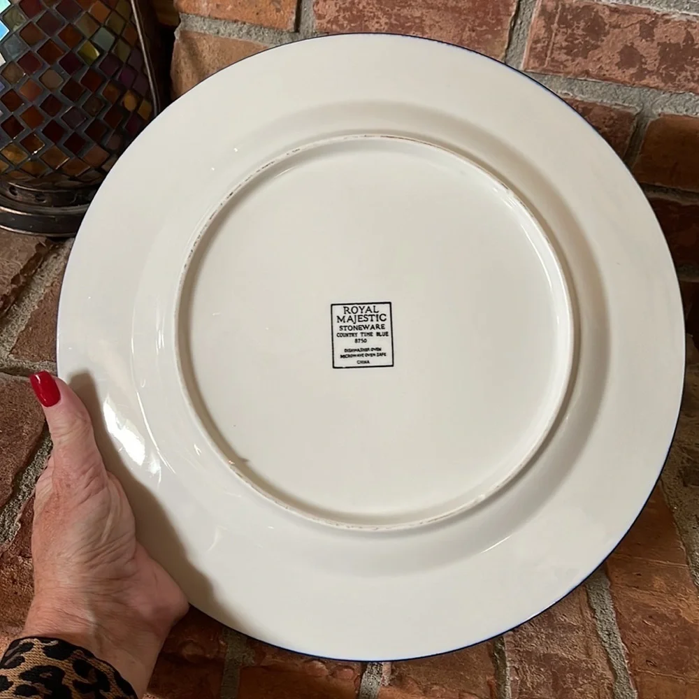 Royal Majestic Country Time Blue Large Round Platter